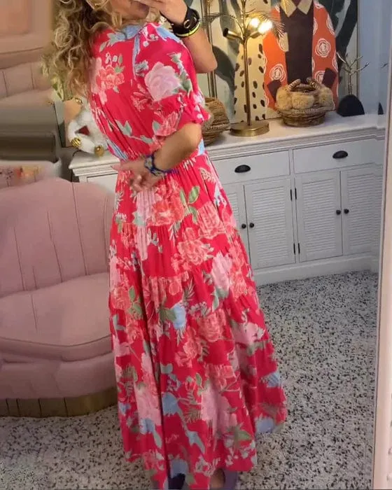 💃Mõnus pikk V-kaelusega kleit taskuga-EE