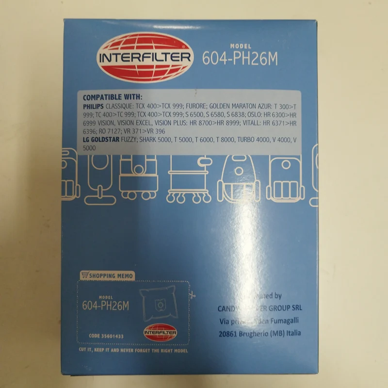Sacchi Interfilter PS26, PHI203, PH26M, Philips