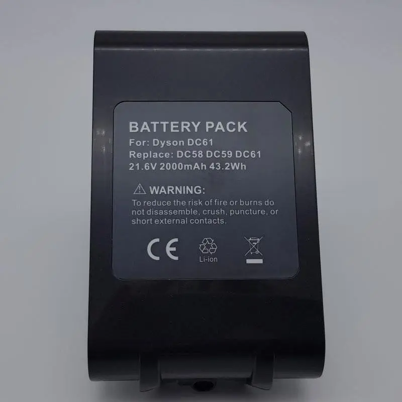 Accumulatore 21 6v-2000mah li-ion per aspirapolvere Dyson dc58/dc59/dc61