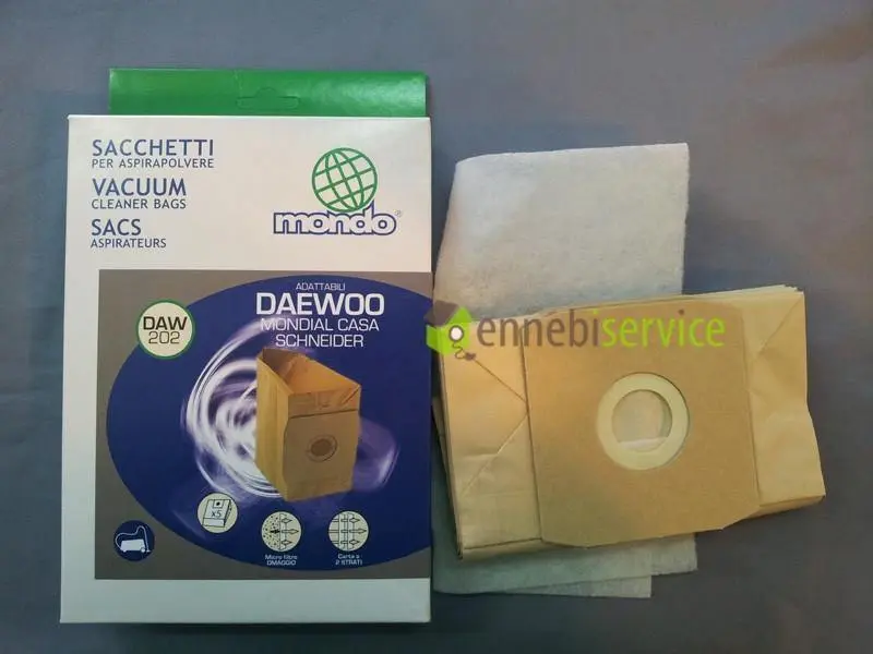 Sacchi dw2 daw202 4200p aspirapolvere daewoo 5pz Mondo