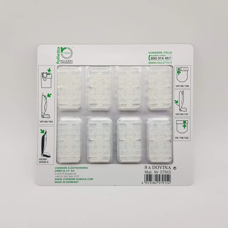 Pasticca profumata dovina blister da 8 pz Vorwerk Folletto