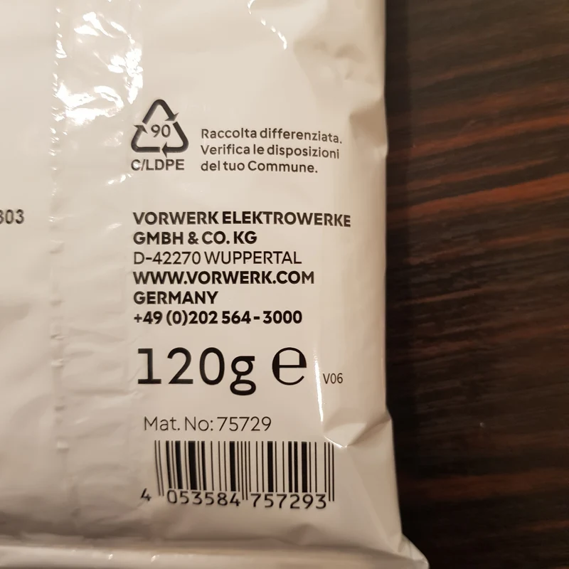 Lavenia 6 buste polvere per pulizia materassi Vorwerk Folletto