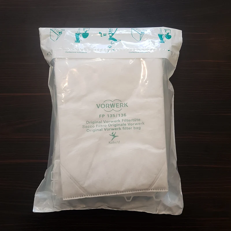 Confezione 6 sacchetti super filtrello vk135/6 Vorwerk Folletto