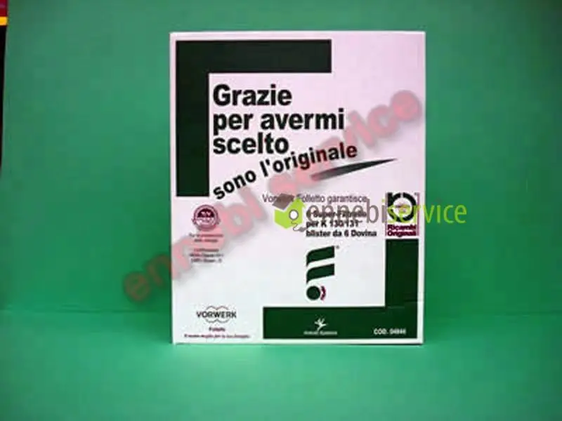 Confezione 6 sacchetti superfiltrello vk130/131+dovina Vorwerk Folletto