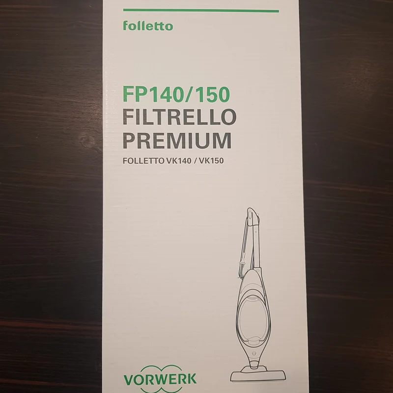 Confezione 6 sacchetti filtrello premium FP140 per VK140 e VK150 Vorwerk Folletto