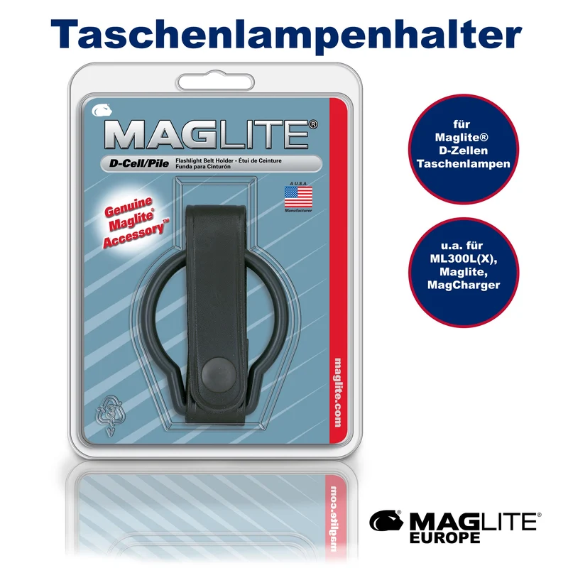 Taschenlampenhalter D-Zellen (Leder)