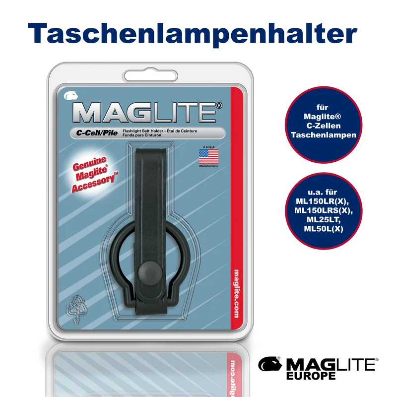 Taschenlampenhalter C-Zellen (Leder)