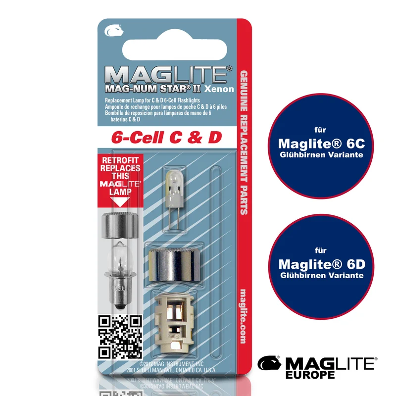 Replacement Bulb Maglite® 6C & 6D