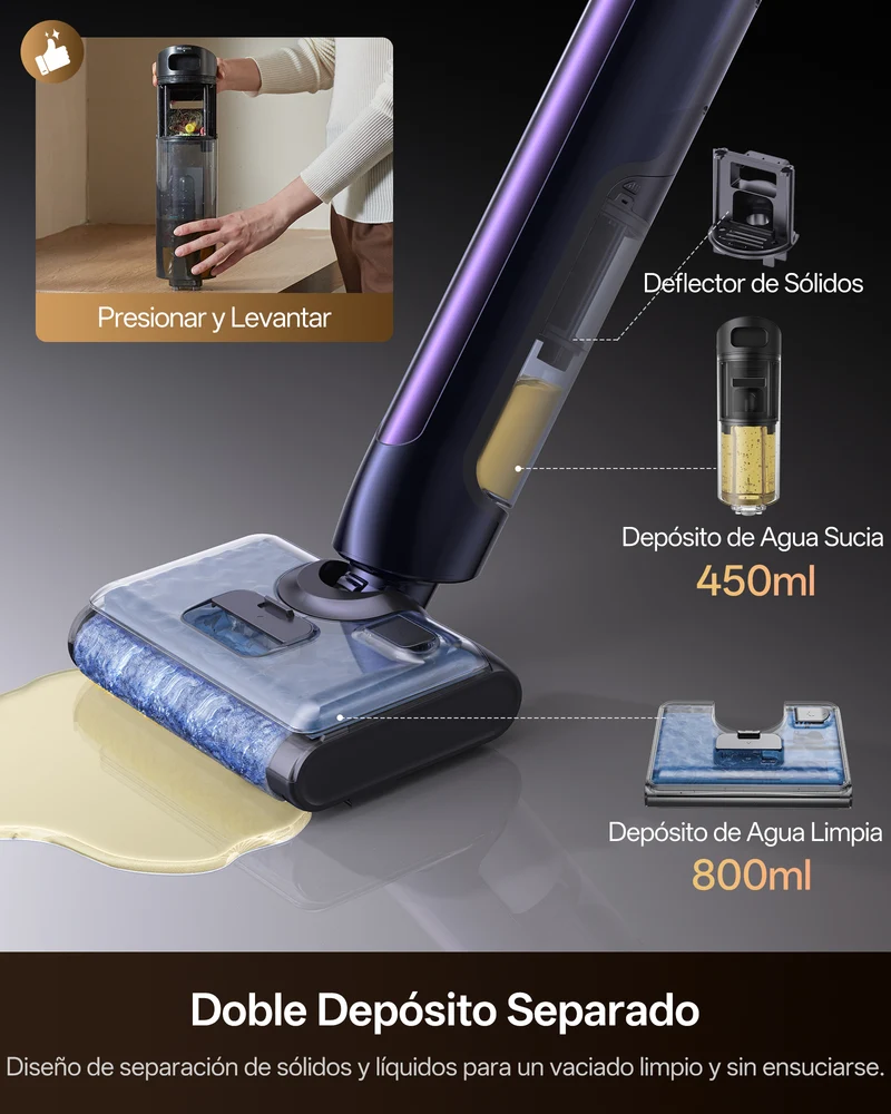 Ultenic AC1 TriFlex Aspiradora Escoba Inteligente