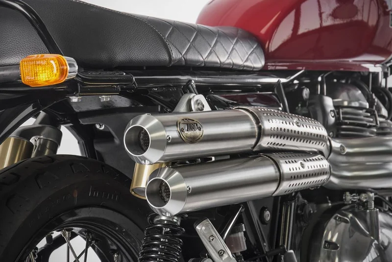 Escape plano de acero inoxidable Zard Racing Royal Enfield Continental GT / interceptor