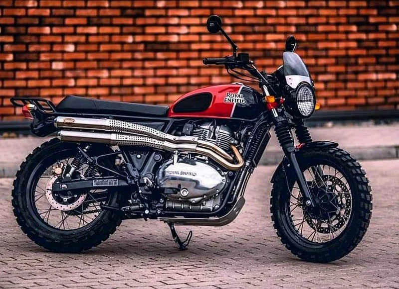 Escape plano de acero inoxidable Zard Racing Royal Enfield Continental GT / interceptor