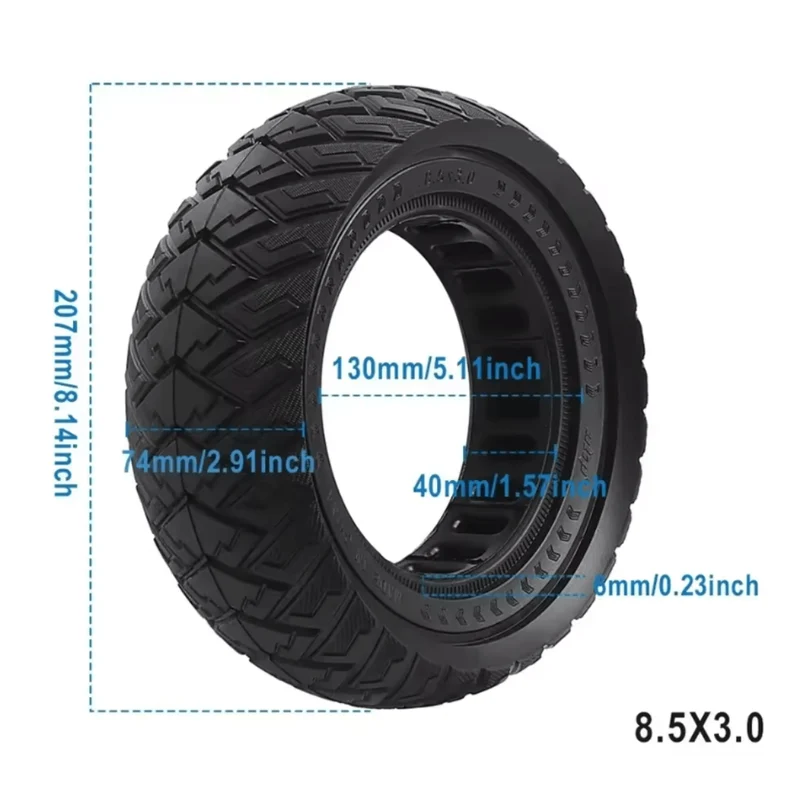 Neumático semisólido de 8,5" para Kugoo G2 Pro / VSETT 8 / VSETT 9+
