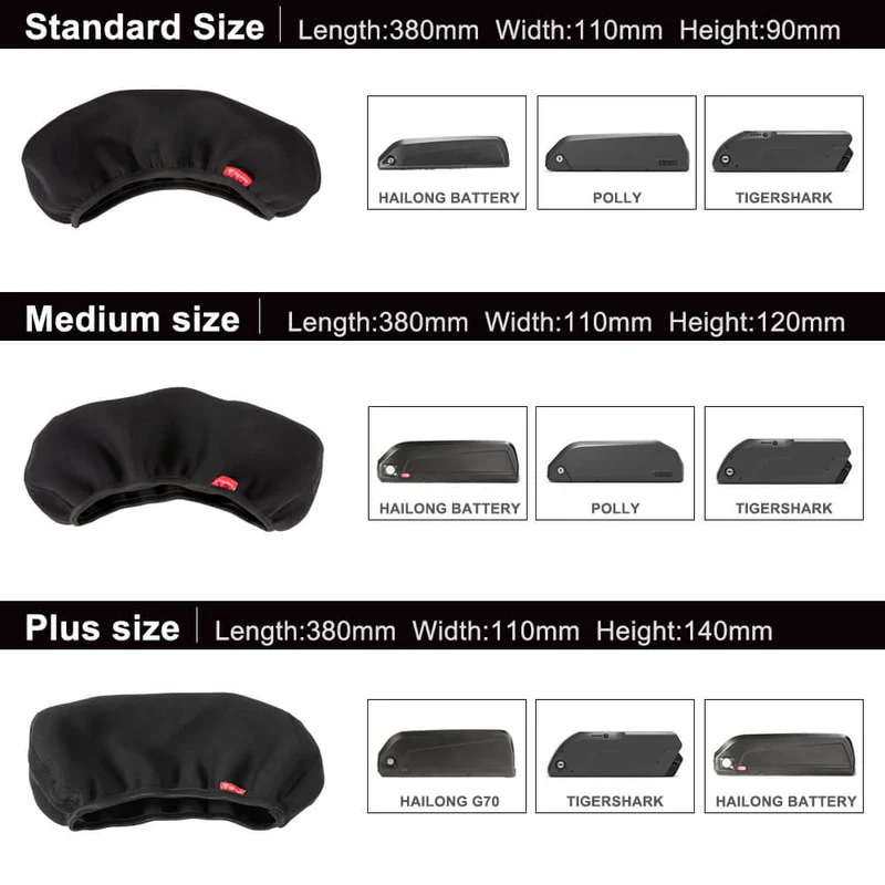 Waterproof Cover for Down Tube Battery Hailong