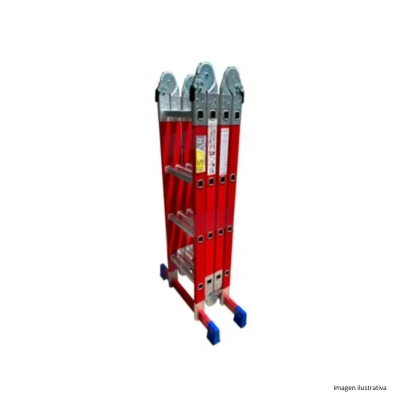 ESCALERA ARTICULADA FIBRA DE VIDRIO 4X3, 150KG MAX ALT. PLEGA/EXT. 1,03/3,71