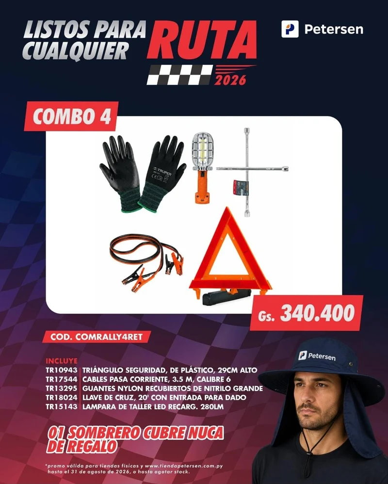 COMBO RALLY 4: EMERGENCIA Y HERRAMIENTAS DE RUTA