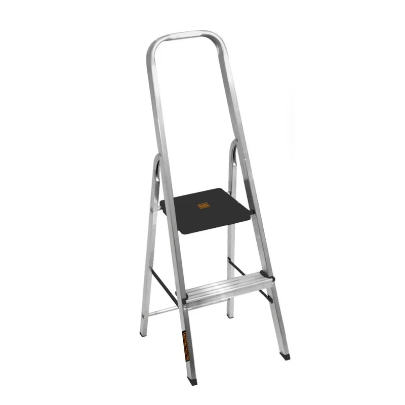 ESCALERA REFORZADA DE ALUMINIO BLACK&DECKER, 2 ESCALONES, 150KG