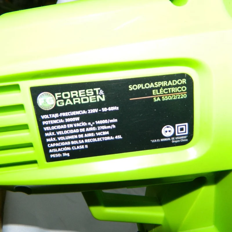 SOPLOASPIRADOR ELÉCTRICO FOREST & GARDEN 3000W