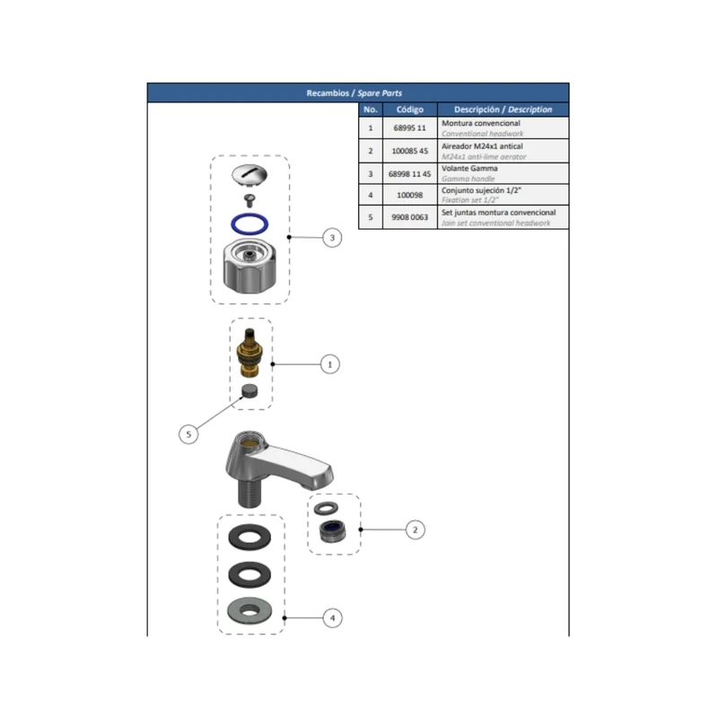 LLAVE DE PASO 1/2" NEW REGENT