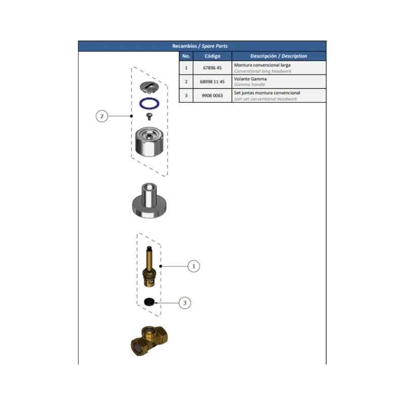 LLAVE DE PASO 1/2" GAMMA