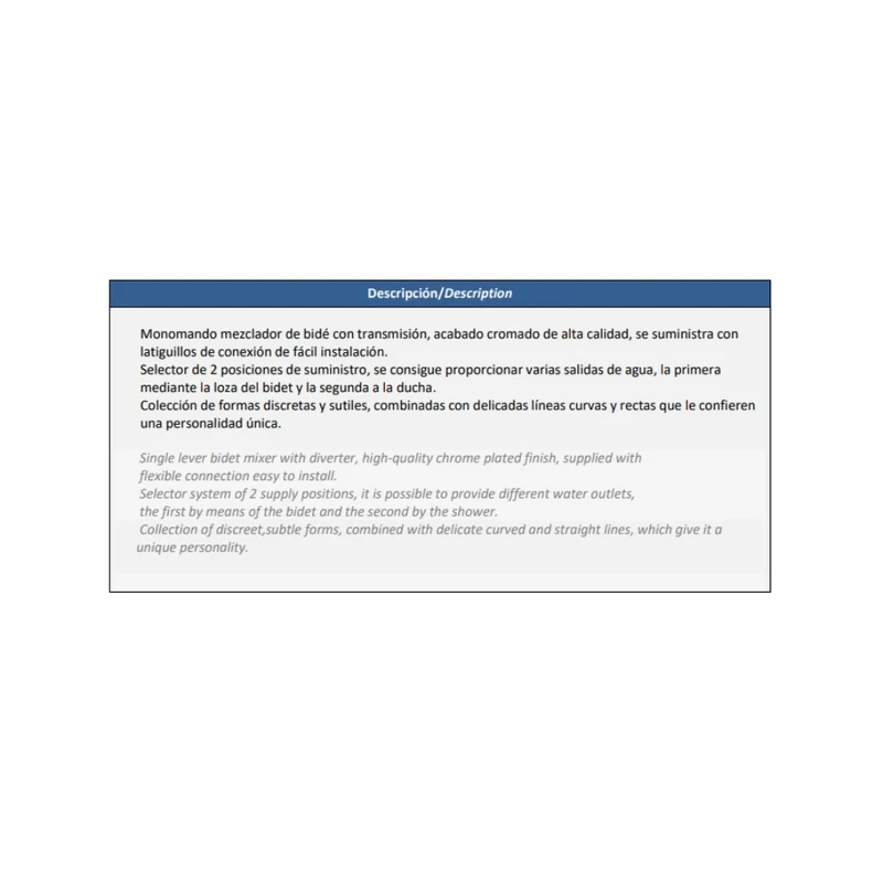 MONOCOMANDO P/ DUCHA EMPOTRADO K8- SIN DUCHA