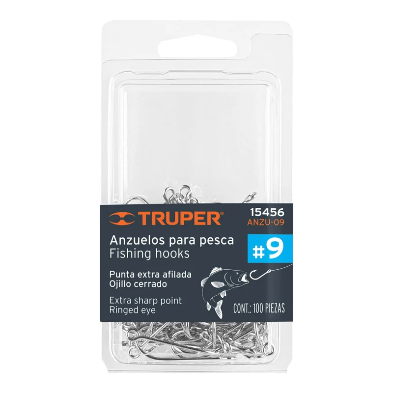ANZUELO PARA PESCA Nª 9, 100 PZAS