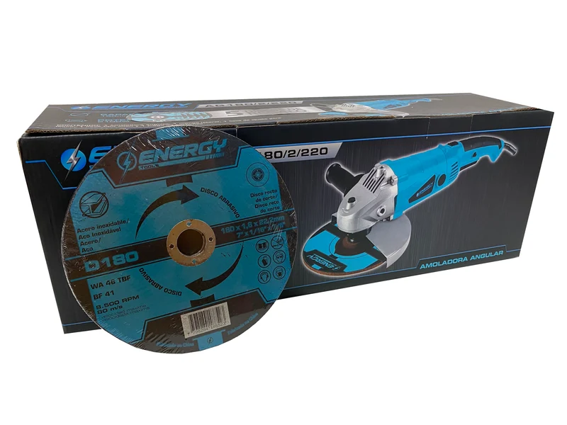 AMOLADORA ANGULAR ENERGY DE 7" 1200W + 5 DISCOS