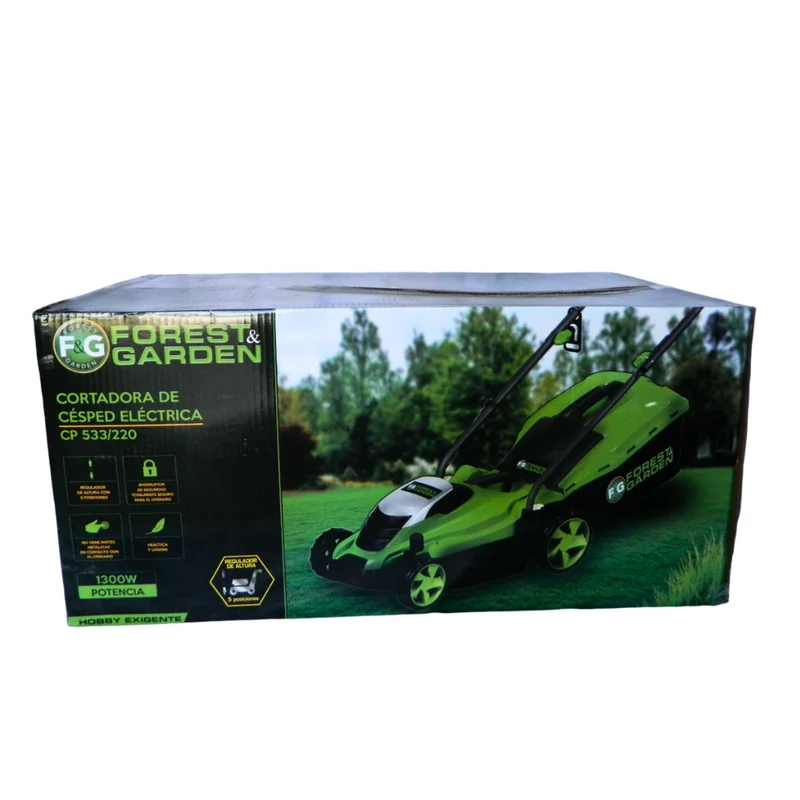 CORTACESPED ELÉCTRICO FOREST & GARDEN 1300W BOLSA 35KG