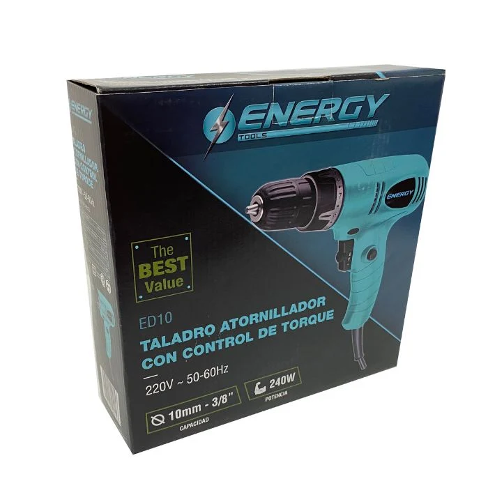 TALADRO ATORNILLADOR ENERGY ERGONÓMICO 10MM 240W 220V