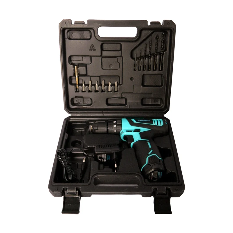 TALADRO PERCUTOR RECARGABLE ENERGY INALAMBRICO 10MM 12V BATERIA LI-ION