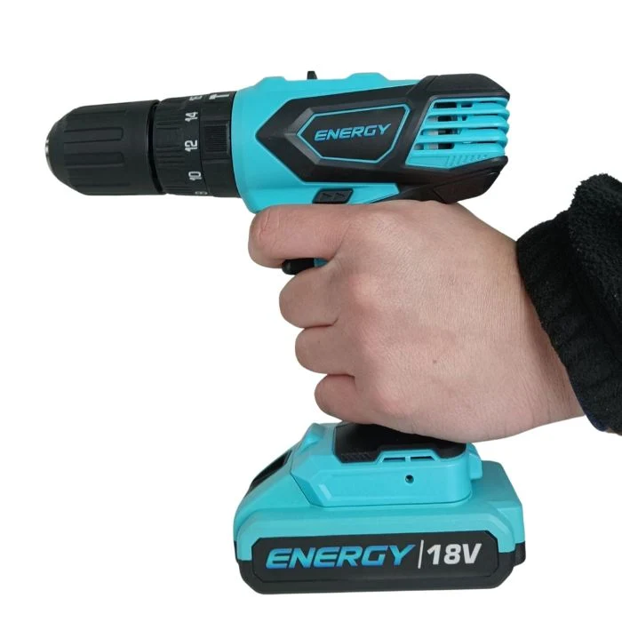 TALADRO PERCUTOR RECARGABLE ENERGY 13MM 18V