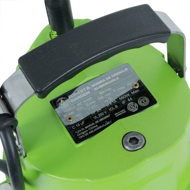 BOMBA DE DRENAJE SUMERGIBLE FOREST & GARDEN 3/4HP