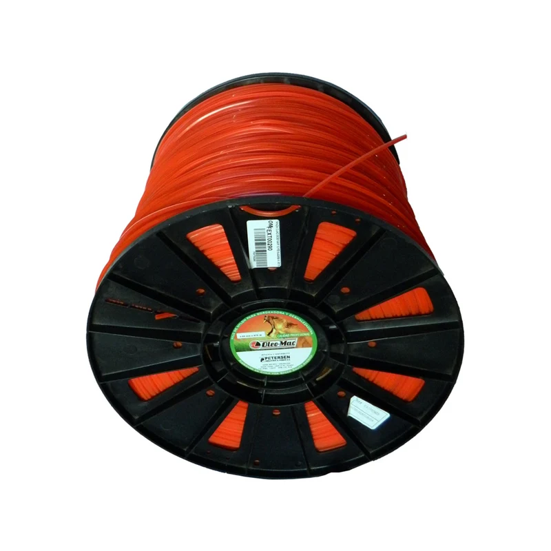 HILO DE NYLON CUADRADO PARA BORDEADORA Y DESMALEZADORA OLEO MAC 3.00MM X 957M, ROLLO 10 KG