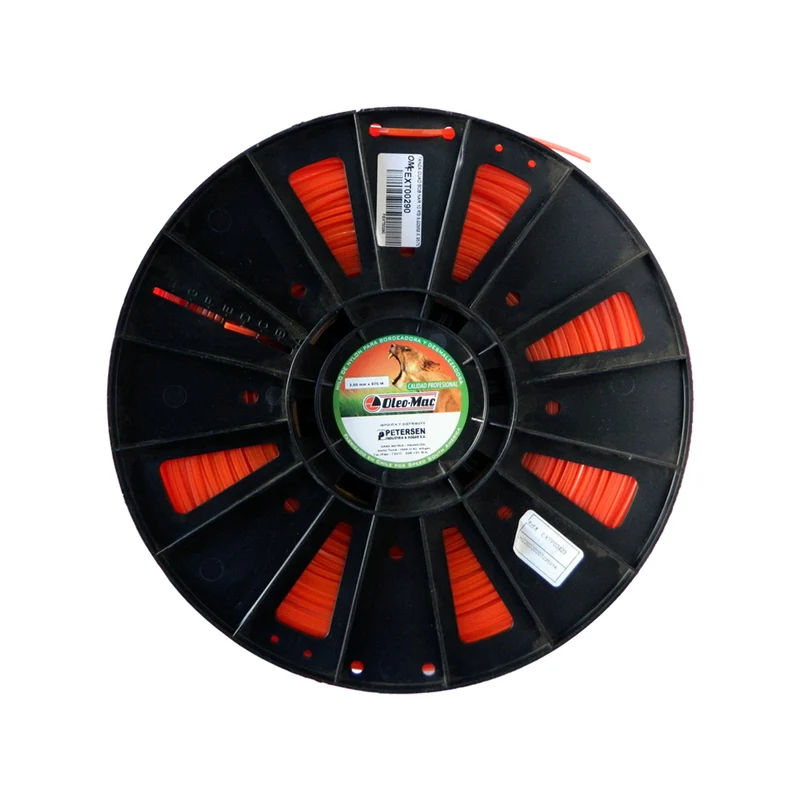 HILO DE NYLON CUADRADO PARA BORDEADORA Y DESMALEZADORA OLEO MAC 3.00MM X 957M, ROLLO 10 KG
