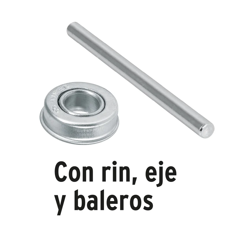 LLANTA COMPLETA NEUMÁTICA PRETUL 16", EJE Y BALEROS