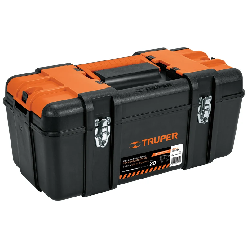 CAJA PARA HERRAMIENTA TRUPER DE 20", CON COMPARTIMENTOS
