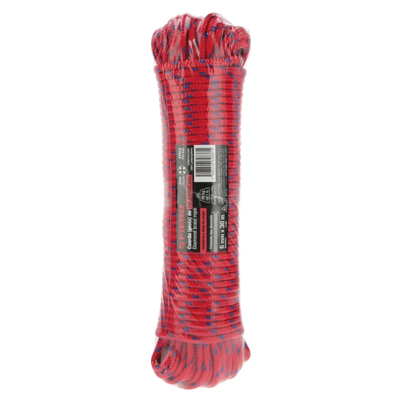 CUERDA DE POLIPROPILENO TRENZADA, MULTICOLOR, 6MM X 30M