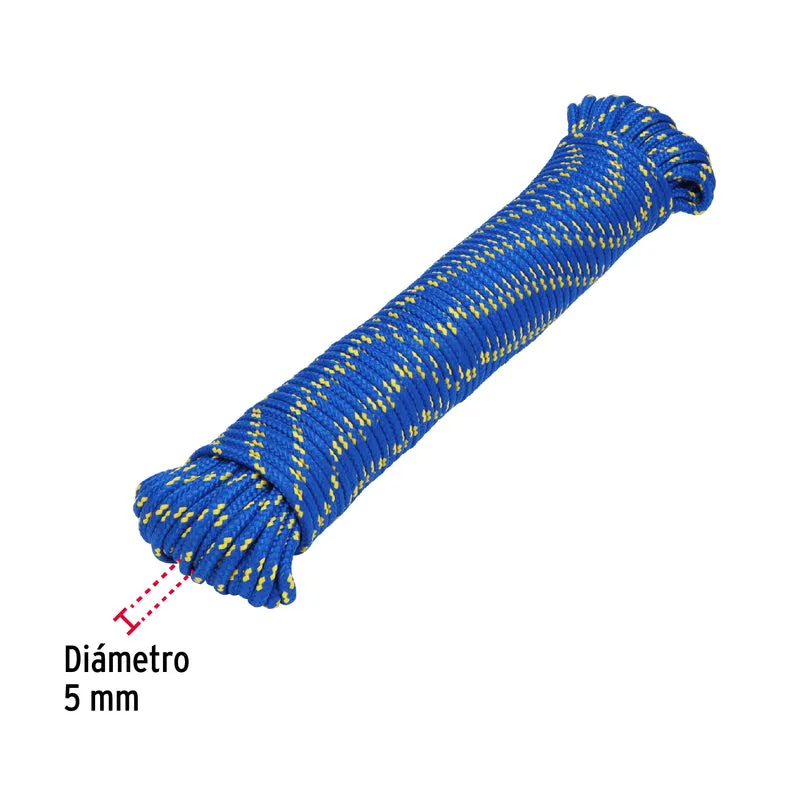 CUERDA DE POLIPROPILENO TRENZADA TRUPER, MULTICOLOR, 5MM X 30M