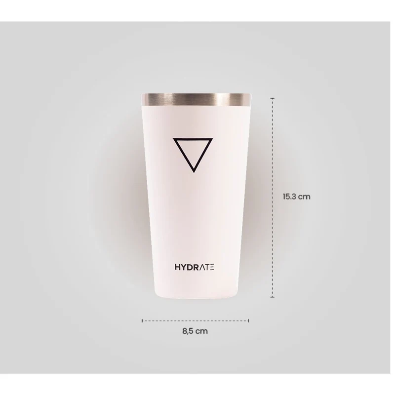 VASO HYDRATE DE 473 ML, BLANCO