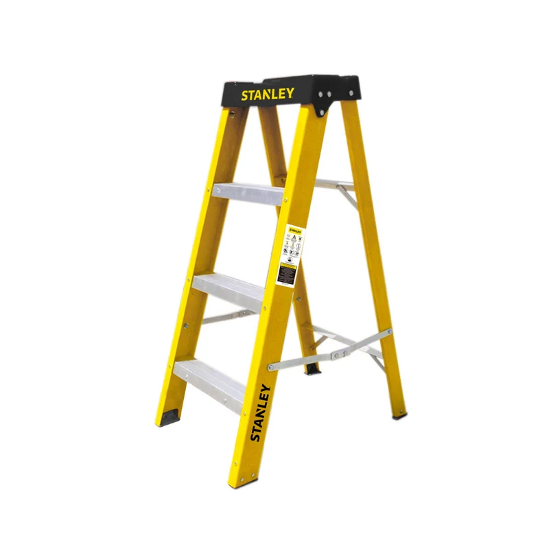 ESCALERA STANLEY DE FIBRA DE VIDRIO, TIPO TIJERA, 3 ESCALONES