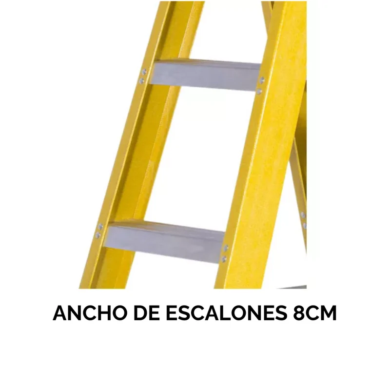 ESCALERA STANLEY DE FIBRA DE VIDRIO, DOBLE ACCESO, 7 ESCALONES
