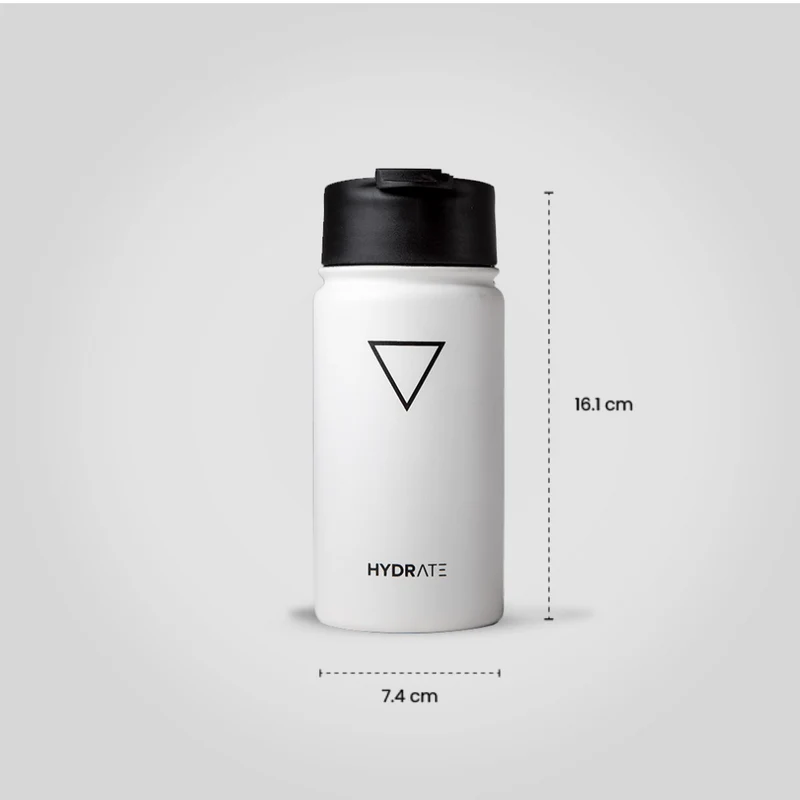 TERMO PARA CAFÉ HYDRATE 355ML, BLANCO