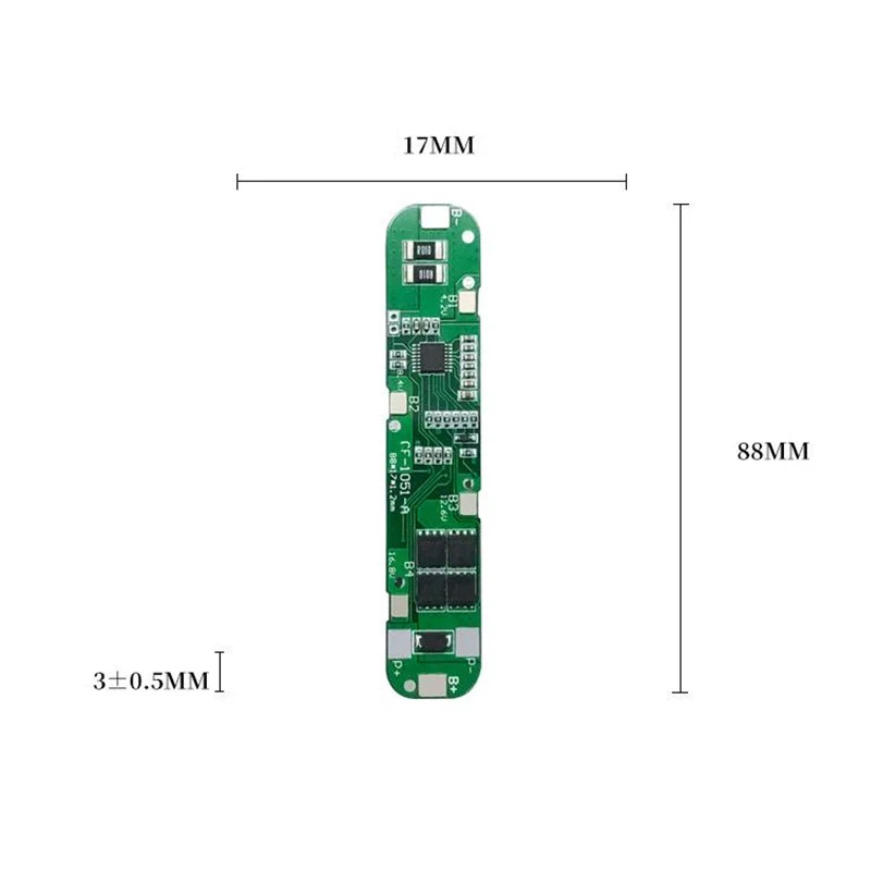 BMS 5S 12A 18650 Li-Ion Paquete de batería de Litio Protección Placa