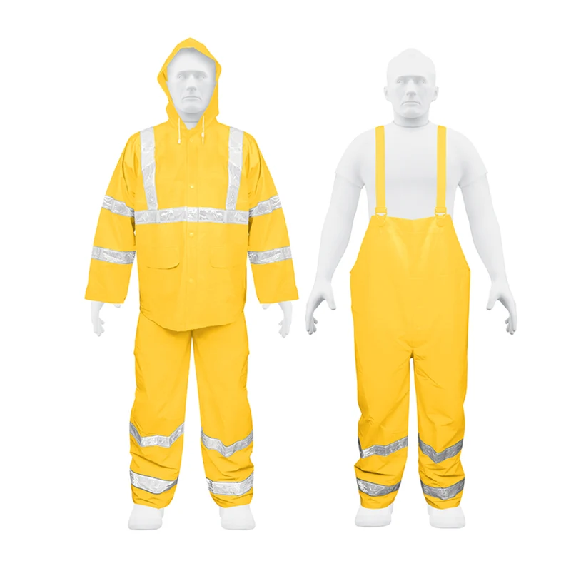 CONJ. IMPERMEABLE DOBLE CAPA, AMARILLO, TAM G