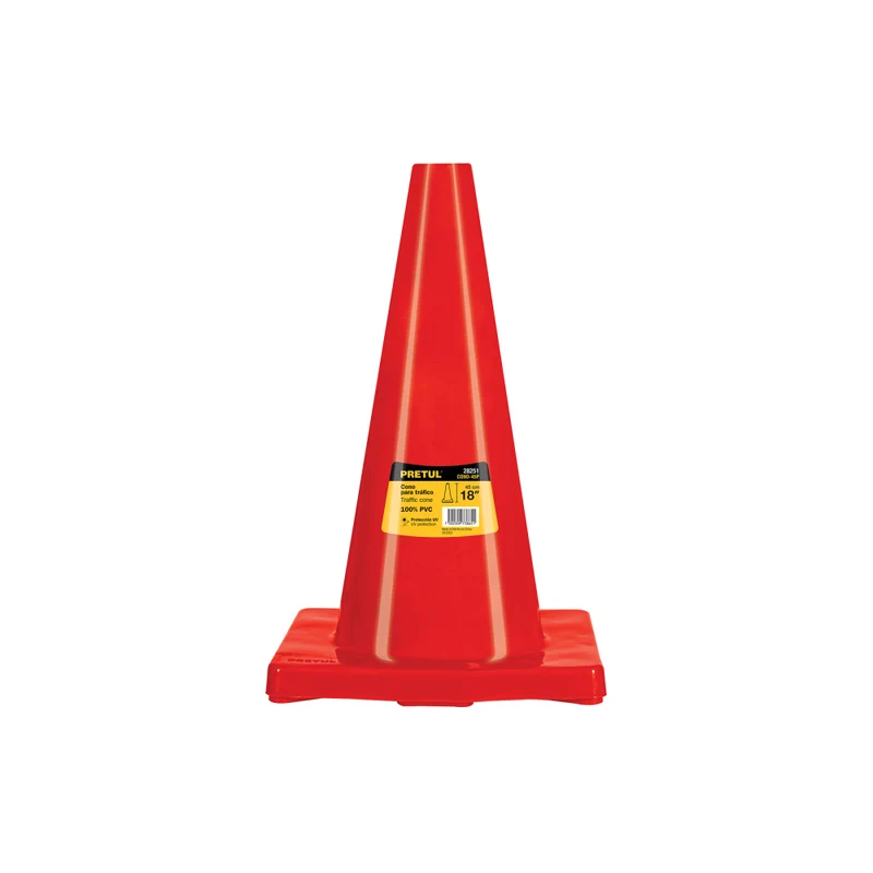 CONO DE PRECAUCION PVC 45CM, PRETUL