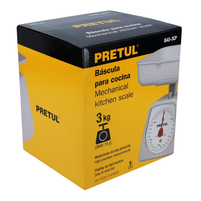 BASCULA MECANICA 3 KG P/COCINA, PRETUL