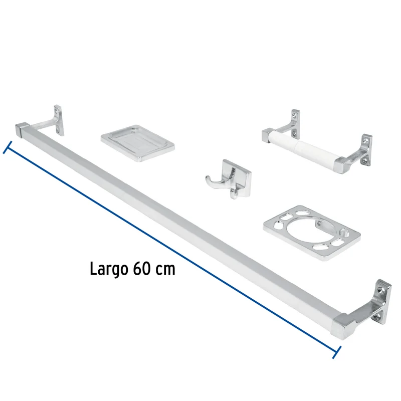 JUEGO DE 5 ACCESORIOS P/ BAÑO METALICOS, FOSET