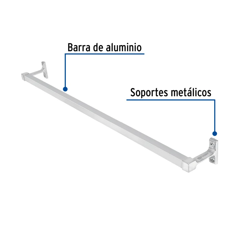 TOALLERO METÁLICO DE BARRA, FOSET