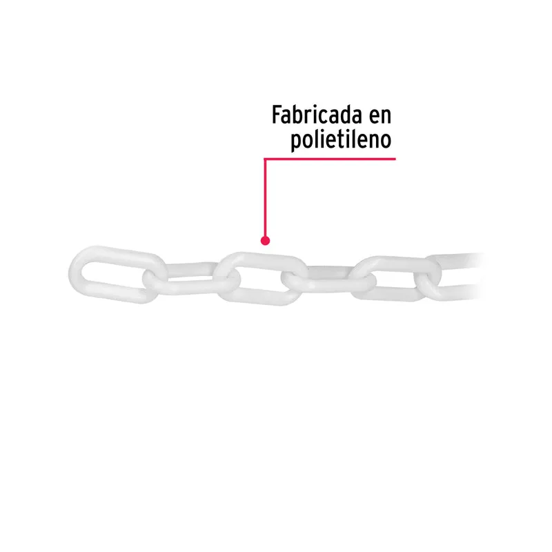 CADENA PLÁSTICO BLANCO DE 8 MM TRUPER FIERO 25 METROS