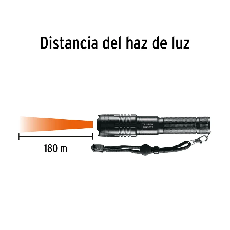 LINTERNA LED RECARGABLE DE ALUMINIO TRUPER 500 LM