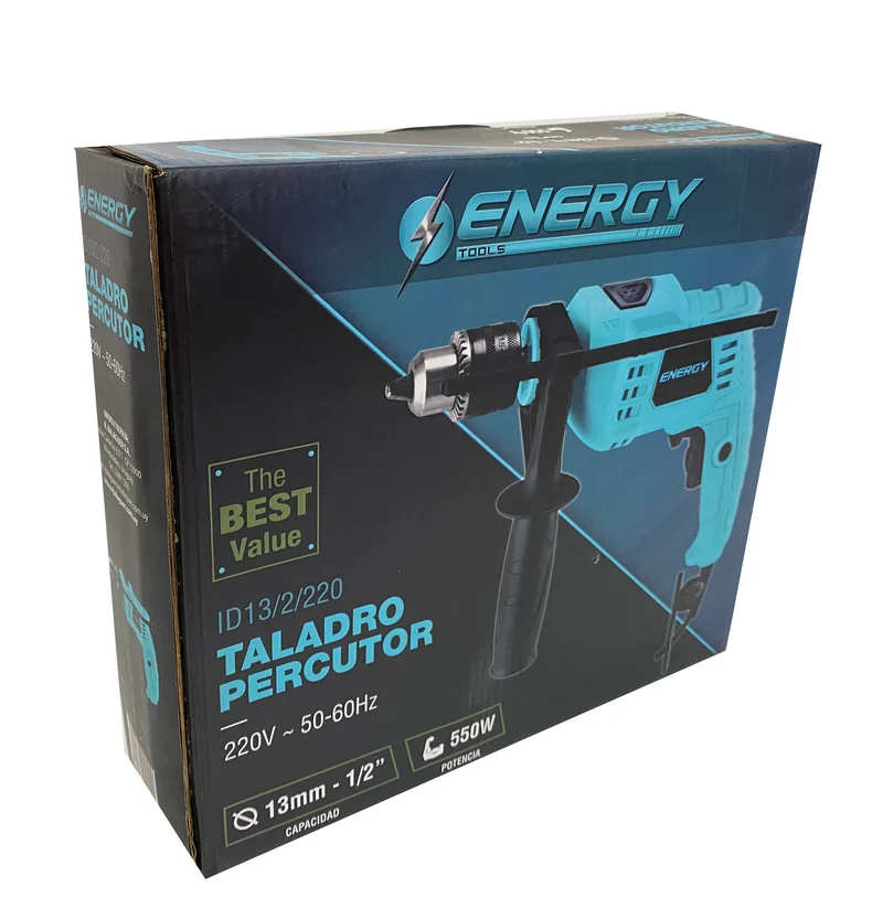 TALADRO PERCUTOR ENERGY MANDRIL 13MM 550W